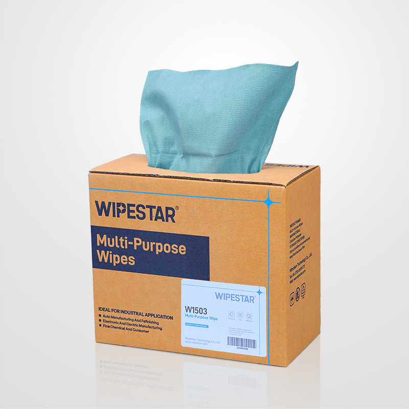 Wipestar® W1503 互扣抽取绿色多功能擦拭布