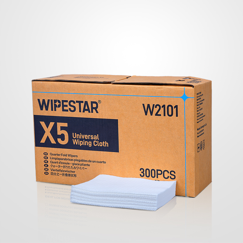 X5 W2101 白色1/4折叠多用途擦拭布