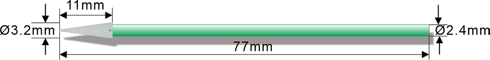 麦瑞科林 EFS750 海绵尖头防静电无尘棉签参数图